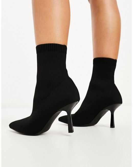 Asos Design Wide Fit Black – rosetta – sock-stiefel