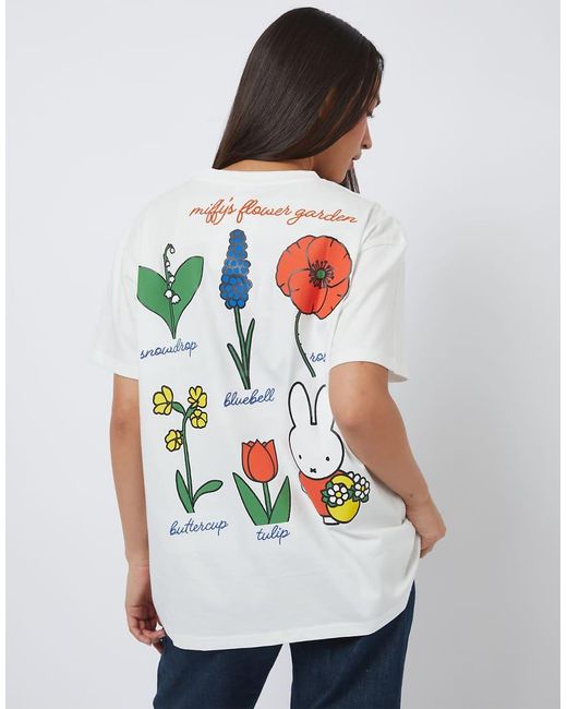 Skinnydip London White Miffy Flower Garden T-Shirt