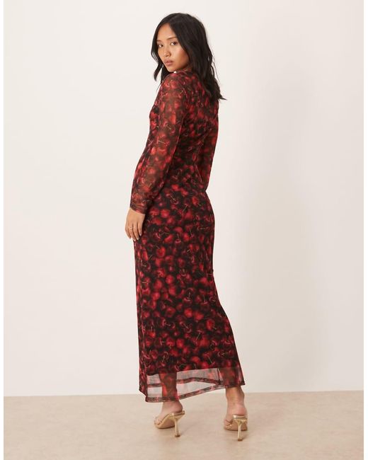 Never Fully Dressed Red Petite Mesh Maxi Dress