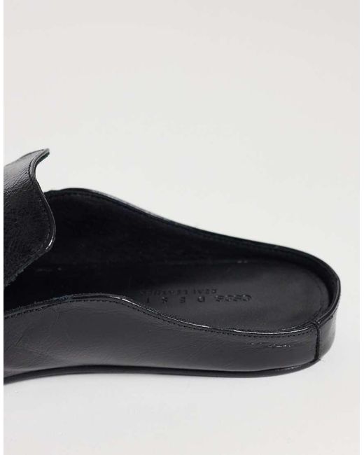 ASOS Black Maude Premium Slipper Mules
