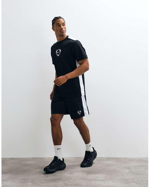 Nike Football Blue Dri-fit Academy+ Central Logo T-shirt for men