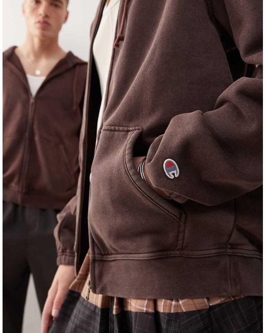 Champion Brown Full Zip Hoodie