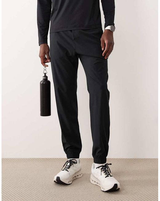 Abercrombie & Fitch Black Ypb Cuffed Workout Joggers for men