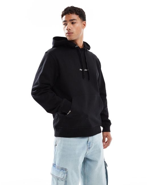 Jack & Jones Black Oversize Hoodie With Embroidered Logo for men