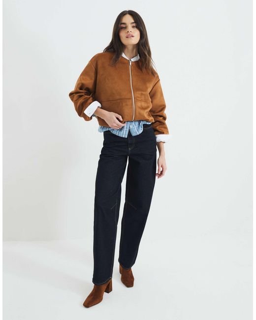 Jean bouffant - foncé délavé River Island en coloris Blue