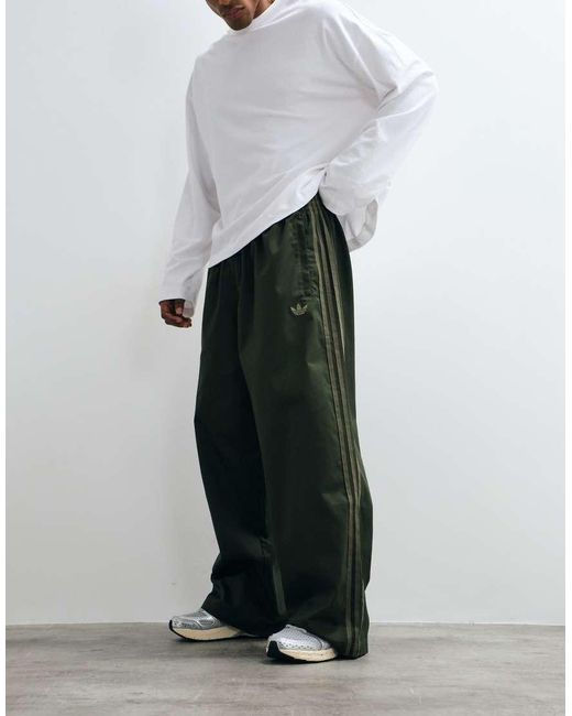 Adidas Originals Green Twill Trousers for men