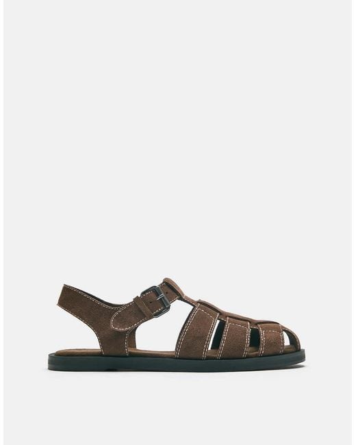 Pull&Bear Brown Fisherman Sandals for men