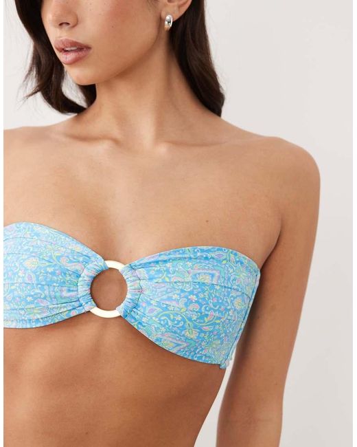 Kulani Kinis Blue Stargaze Bandeau Bikini Top