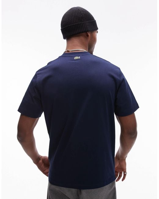 Lacoste Blue Relaxed Fit T-shirt for men
