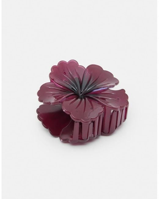 Pull&Bear Purple Flower Hair Clip