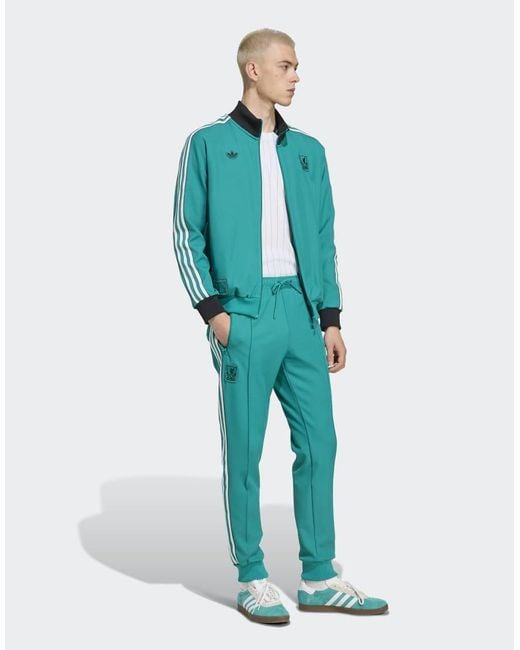 Adidas Originals Blue Liverpool Fc Terrace Icons Track Top for men