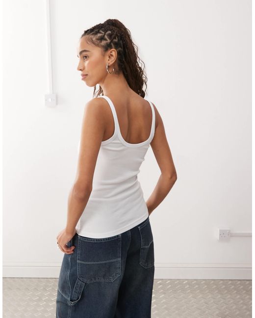 Weekday White Close Fitted Vest