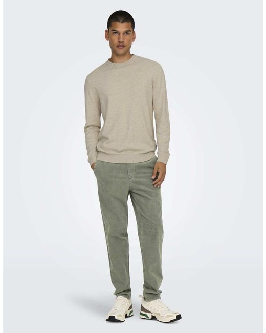 Only & Sons – strickpullover in Green für Herren