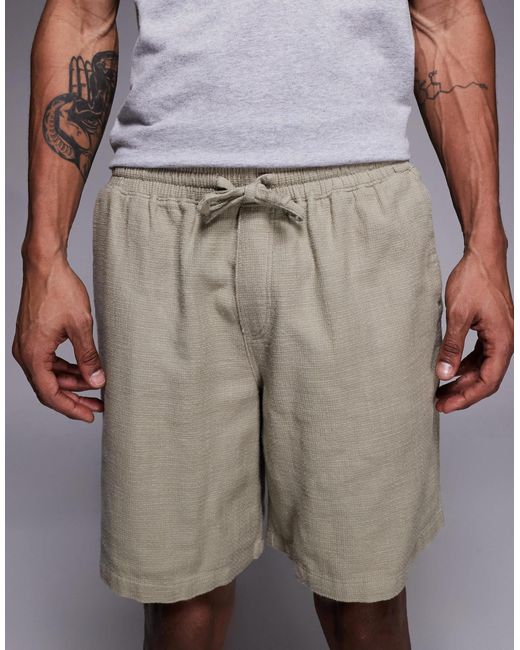 ADPT White Texture Shorts for men