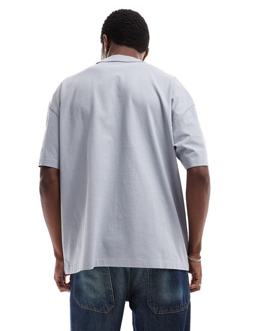 AllSaints – isac – oversize-t-shirt in Blue für Herren