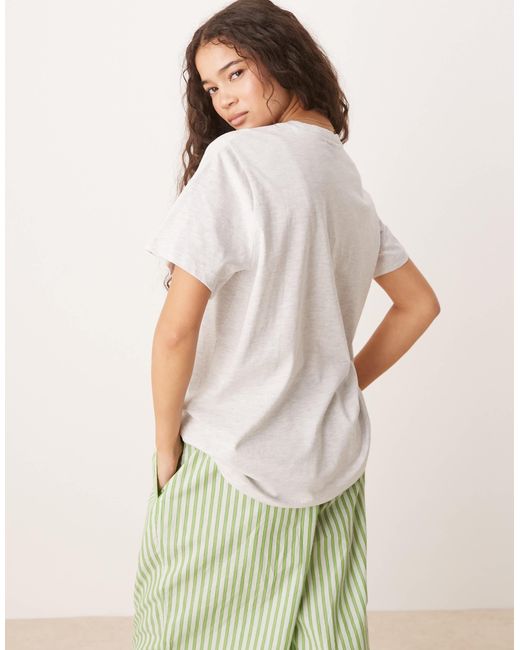 ASOS White Regular Fit T-Shirt With Amsterdam Tulip Graphic