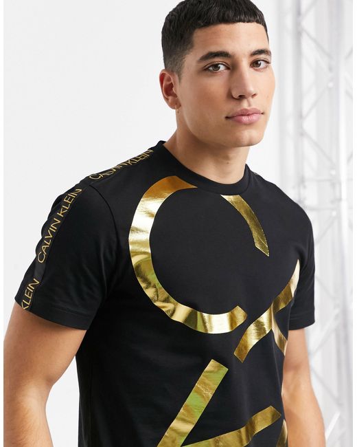 Calvin Klein Gold Capsule Oversized Logo T-shirt in Black for Men | Lyst  Australia