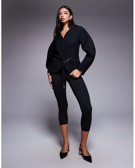 River Island Blue Cocoon Sleeve Tailored Blazer