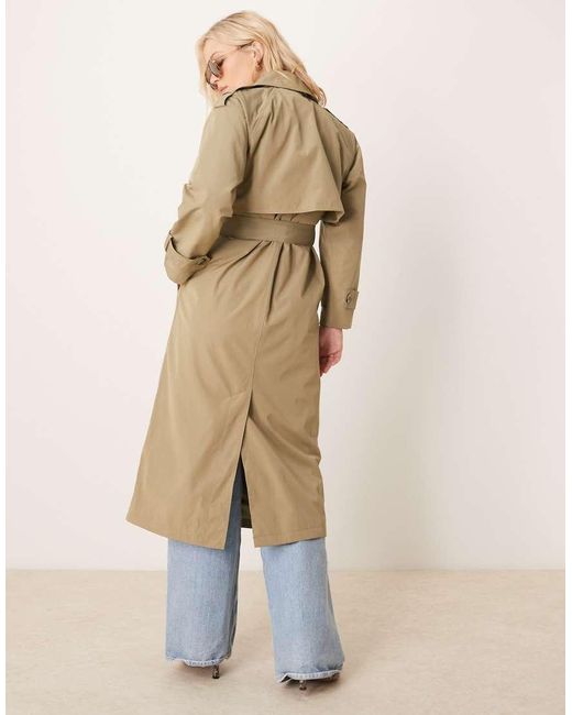 Abercrombie & Fitch Natural Longline Trench Coat