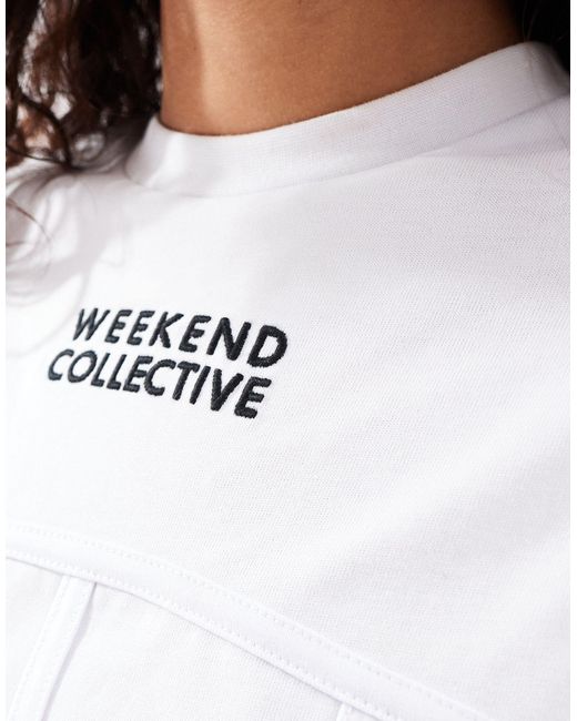 ASOS White Asos Weekend Collective Corset Detail T-shirt