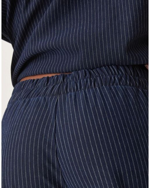 ASOS Blue Denim Look Co-ord Wide Leg Trousers