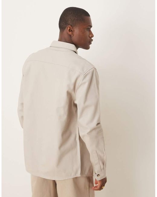 ASOS White Cotton Overshirt for men