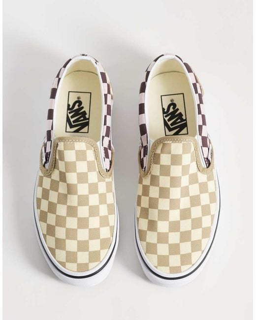 Vans White Classic Slip-on Checkerboard Trainers