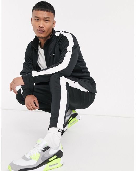 Nike Swoosh Polyknit Track Jacket in Black for Men | Lyst