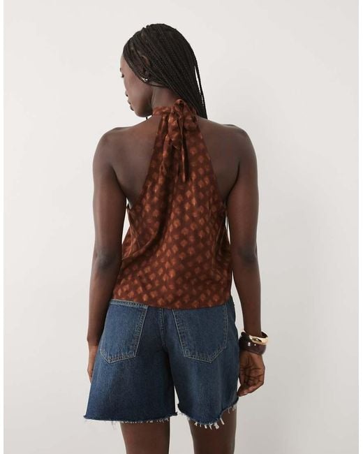 Mango Blue Teen Halterneck Top