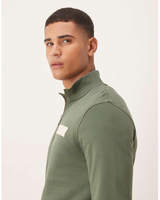 Barbour Green Cotes Half Zip Sweatshirt for men