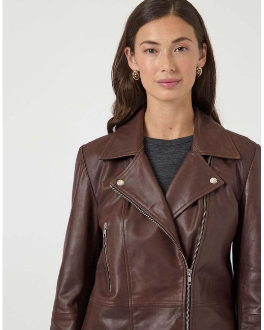 Y.A.S Brown Biker Jacket