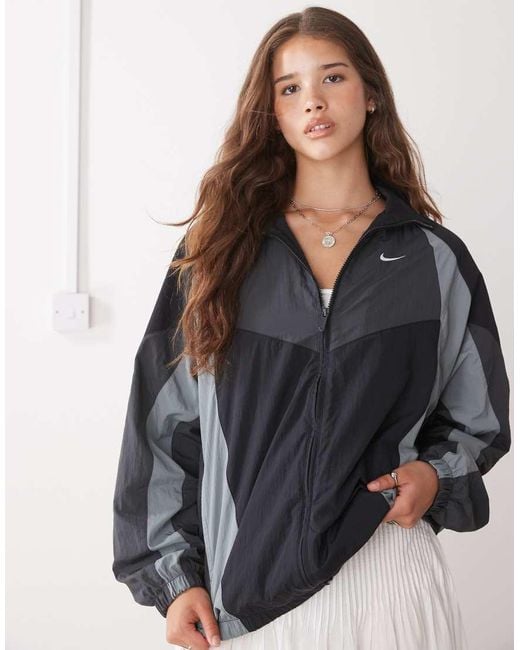 nike grey track jacket