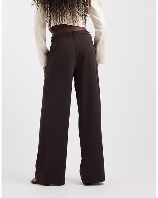 Vero Moda Brown Wide Leg Tailored Trouser