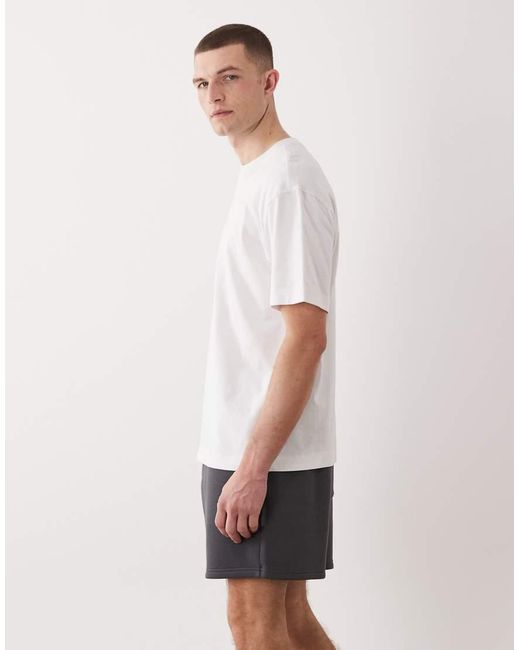 ASOS White Essentials Oversized Fit Jersey Shorts for men