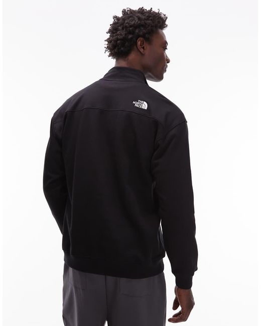 Sudadera Negra Con Cremallera Corta Y Logo De -Negro The North Face de color Black