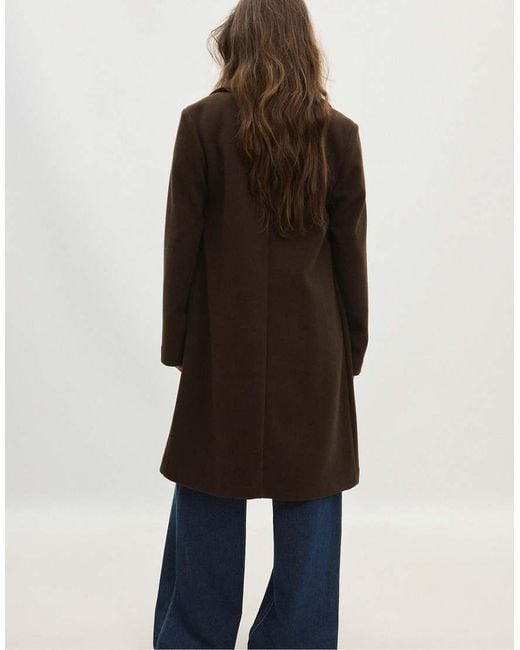 Stradivarius Brown Basic Soft-touch Coat