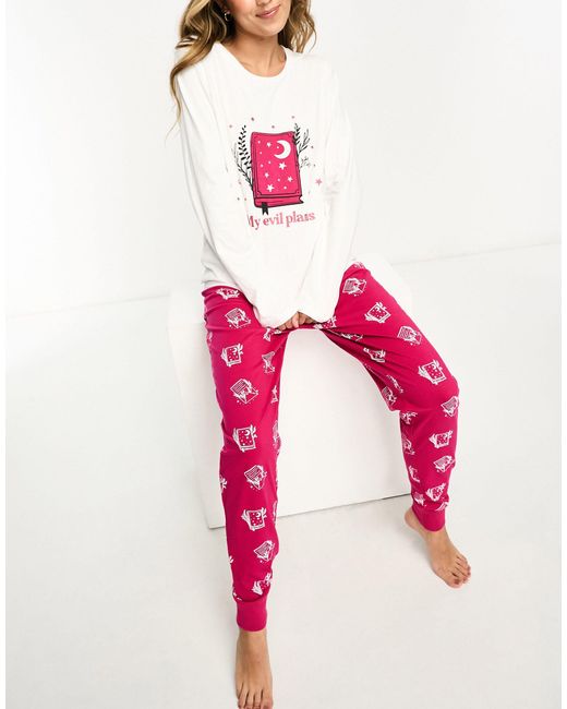Threadbare Pink My Evil Plans Long Pyjamas