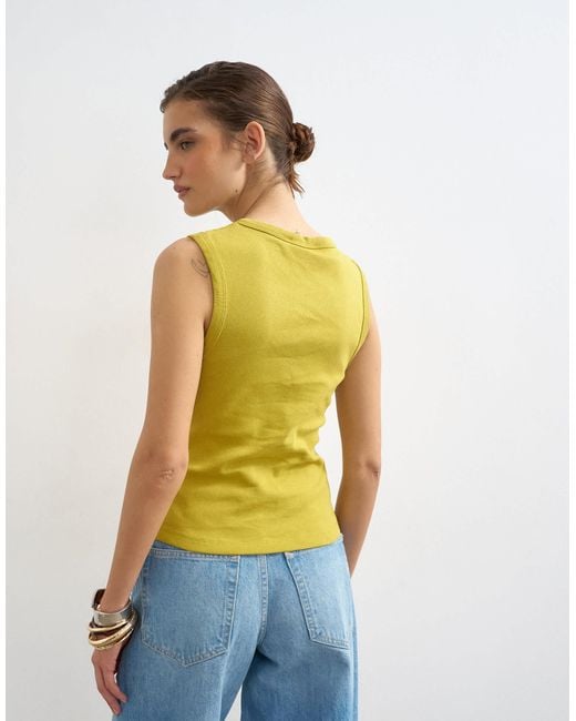 TOPSHOP Blue Button Through Vest
