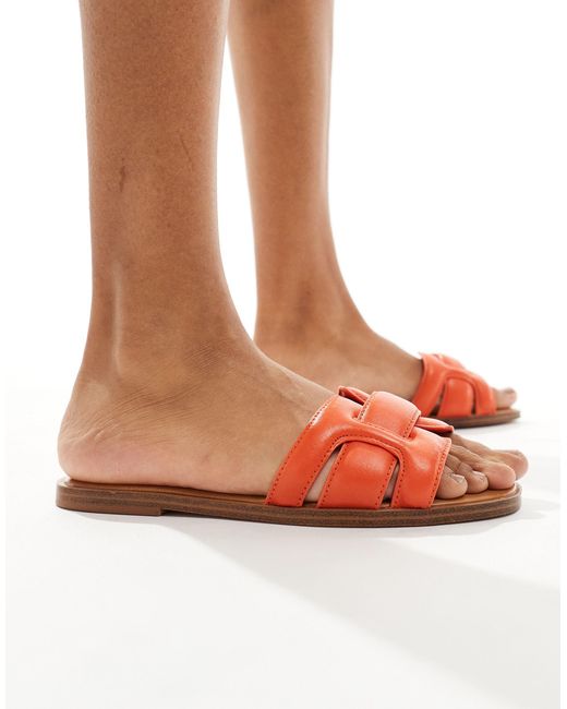 ALDO White Elanaa Padded Flat Sandals