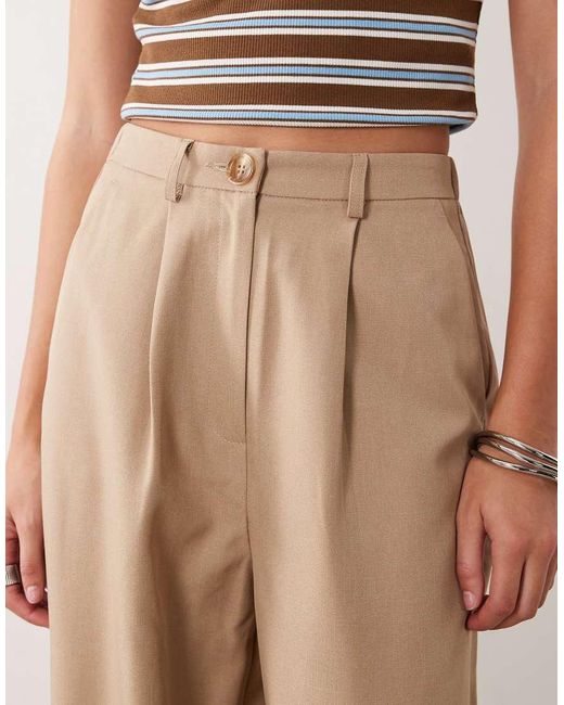Miss Selfridge Natural Tailored Wide Leg Pants