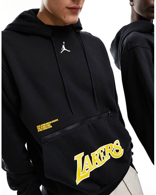 Nike Basketball Black Nba La Lakers Unisex Jordan Graphic Hoodie