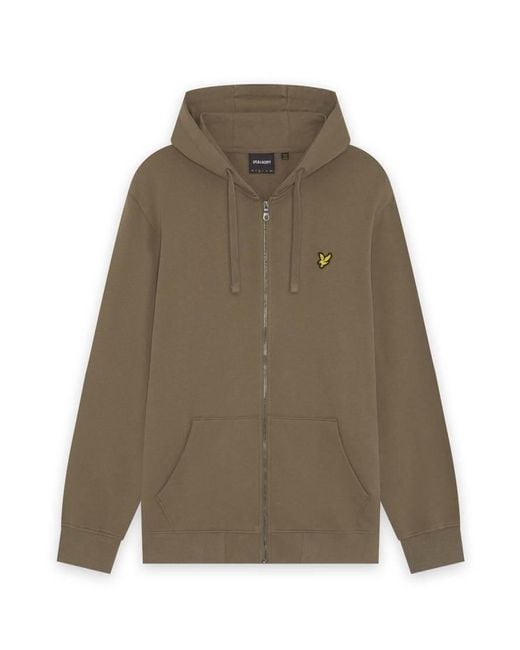 Lyle & Scott Natural Mid Layers Zip Through Hoodie for men