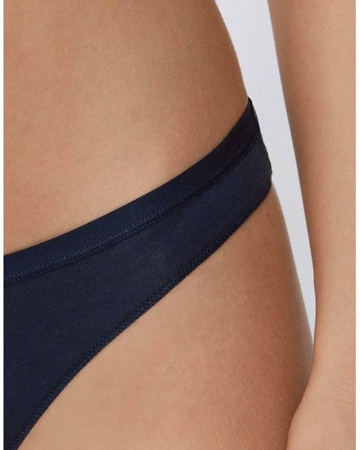 Tezenis Blue Plain Colour Cotton Brazilian Briefs