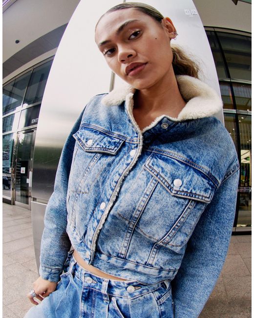 Blue borg cheap jacket