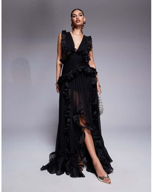 strapless open back dress Braided Back Chiffon Summer Dress in Pink – Suna The label main image 0