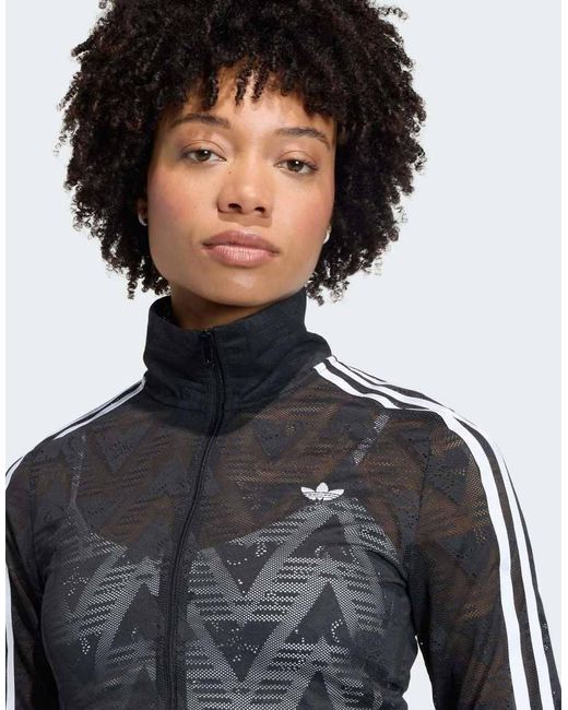Adidas Black Firebird Classic Lace Track Top
