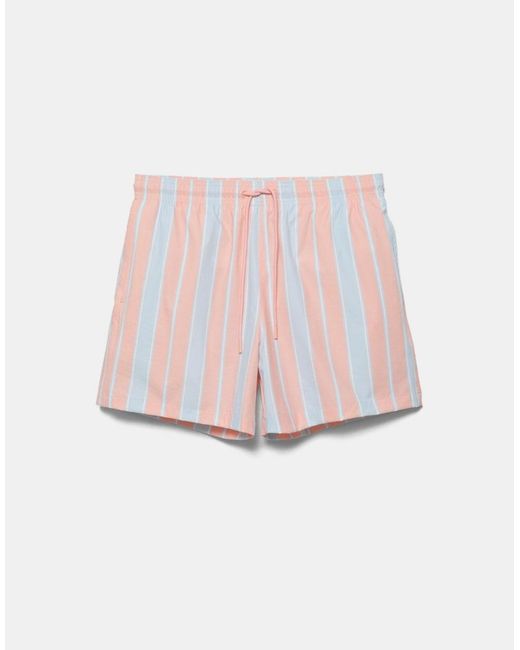 Pull&Bear Multicolor Striped Swim Shorts for men
