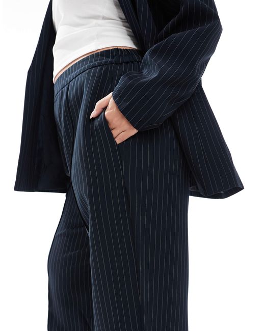 Pieces Plus Blue Pieces Curve Tailored Trouser Co-ord