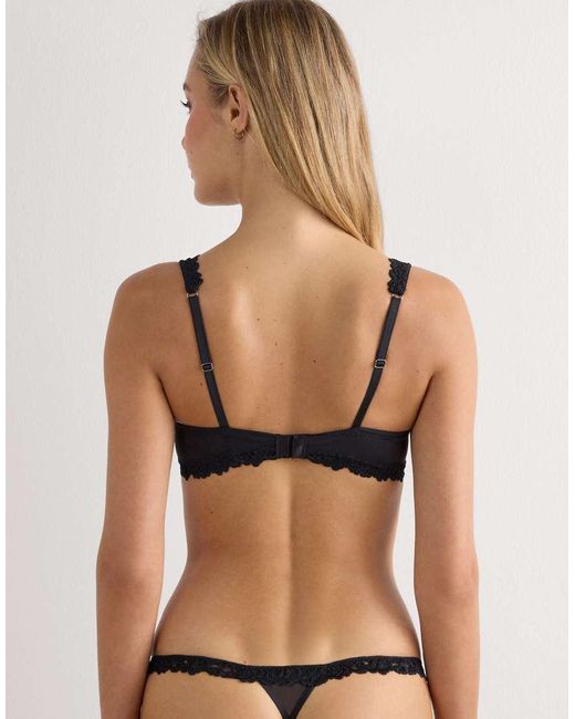 Intimissimi Black Pretty Flowers Gioia Super Push-Up Bra