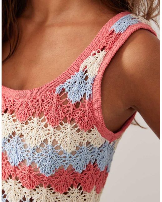 ASOS Multicolor Crochet Knit Bralet Co-Ord